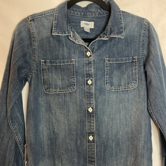 OLD NAVY GIRLS CHAMBRAY DENIM DRESS (XL) - Picture 3 of 5